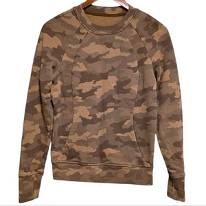 lululemon Scuba Crew Heritage 365 Camo Beige Size 4